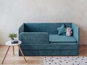 Диван-кровать Happy (бирюзовый) в Покровске - pokrovsk.mebel-nsk.ru | фото