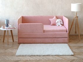 Диван-кровать Happy (коралловый) в Покровске - pokrovsk.mebel-nsk.ru | фото