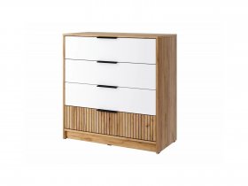 Комод КМ-001 Ивис (дуб крафт золотой/белый) в Покровске - pokrovsk.mebel-nsk.ru | фото