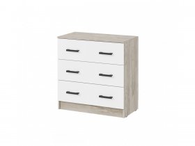 Комод КМ-02 Ронда (дуб крафт серый/дуб крафт белый) в Покровске - pokrovsk.mebel-nsk.ru | фото