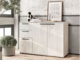Комод Стандарт-3 NEW (дуб крафт белый) в Покровске - pokrovsk.mebel-nsk.ru | фото
