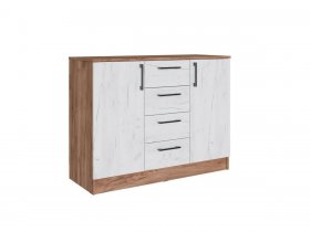 Комод Вегас (дуб крафт табачный/дуб крафт белый) в Покровске - pokrovsk.mebel-nsk.ru | фото