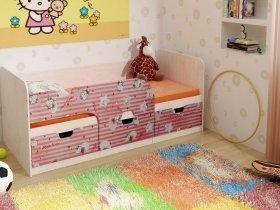 Кровать детская с ящиками 1,86 Минима Hello Kitty в Покровске - pokrovsk.mebel-nsk.ru | фото