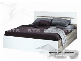 Кровать двуспальная 1,6 м  Наоми КР-11 в Покровске - pokrovsk.mebel-nsk.ru | фото