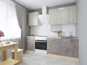 Модульная кухня Йота (пикард/цемент) в Покровске - pokrovsk.mebel-nsk.ru | фото