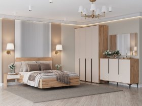 Модульная спальня Сицилия (дуб альпийский/тефия) в Покровске - pokrovsk.mebel-nsk.ru | фото