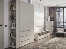 Модульная стенка Люмо (кашемир) в Покровске - pokrovsk.mebel-nsk.ru | фото