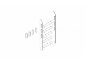 Пакет №10 Прямая лестница и опоры для двухъярусной кровати Соня в Покровске - pokrovsk.mebel-nsk.ru | фото
